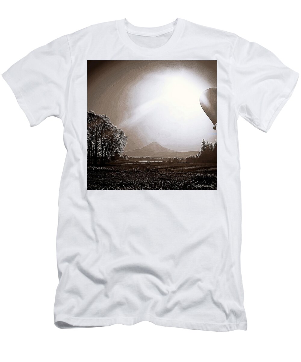 Hot Air Balloon T-Shirt featuring the photograph In the Year 1888 by Steve Warnstaff
