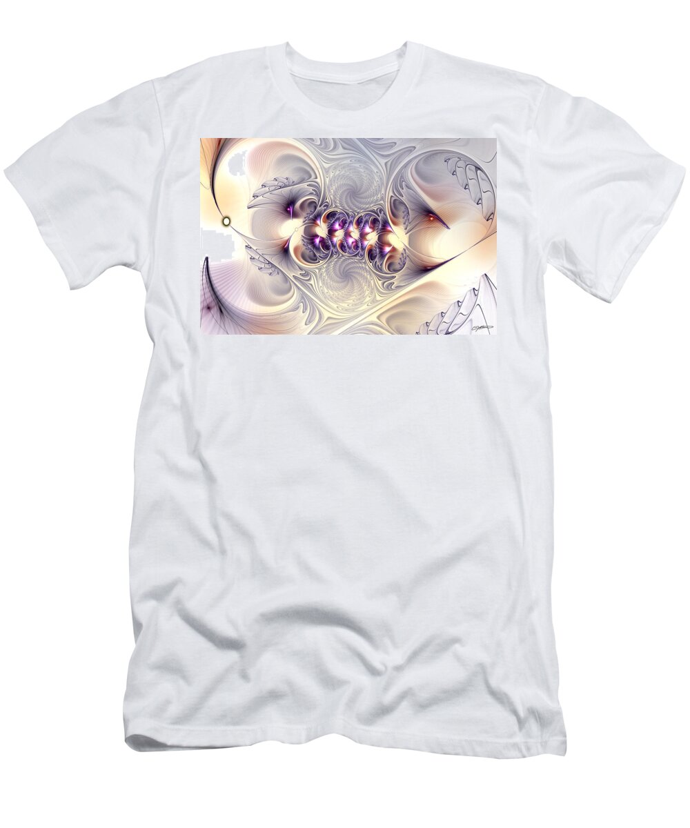 Abstract T-Shirt featuring the digital art Incandescent Reminiscences by Casey Kotas