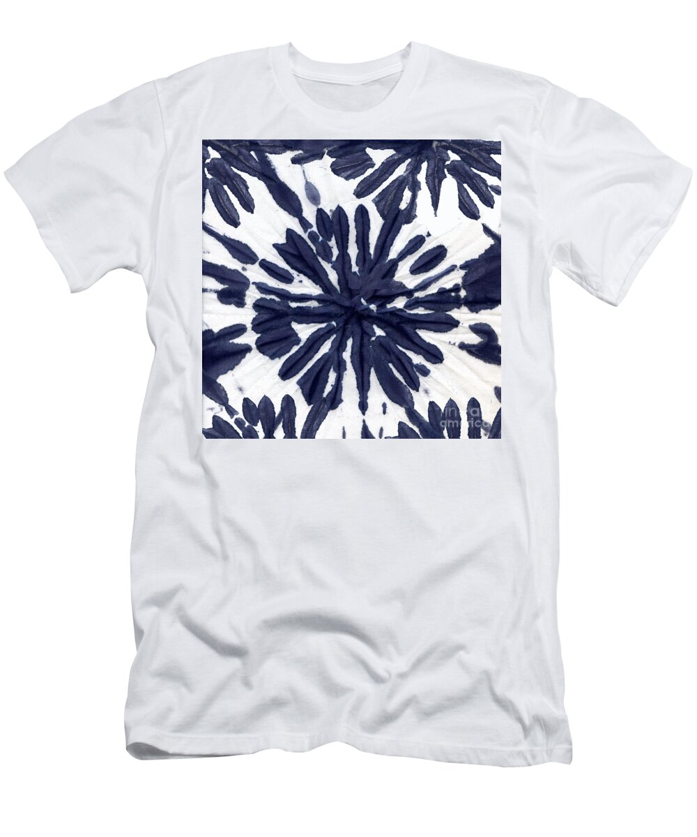 Tie Dye T-Shirt featuring the painting Indigo I by Mindy Sommers