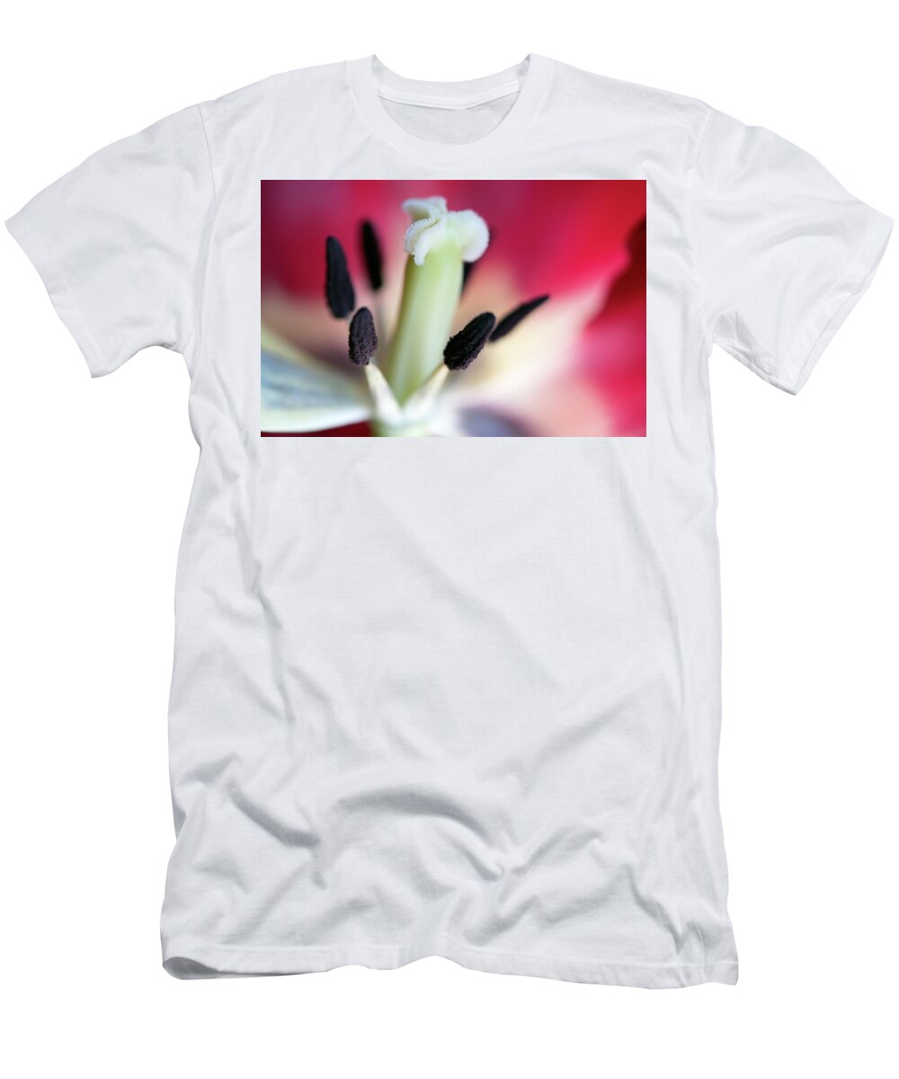 Deborah Scannell Photography T-Shirt featuring the photograph Inside a Tulip by Deborah Scannell