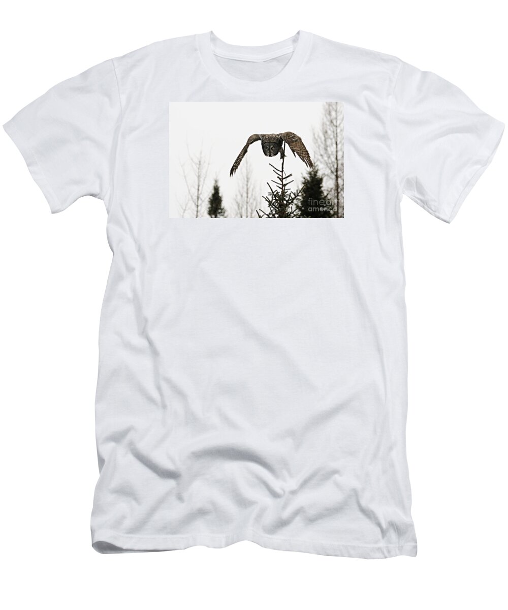 Photography T-Shirt featuring the photograph Intent on His Prey by Larry Ricker
