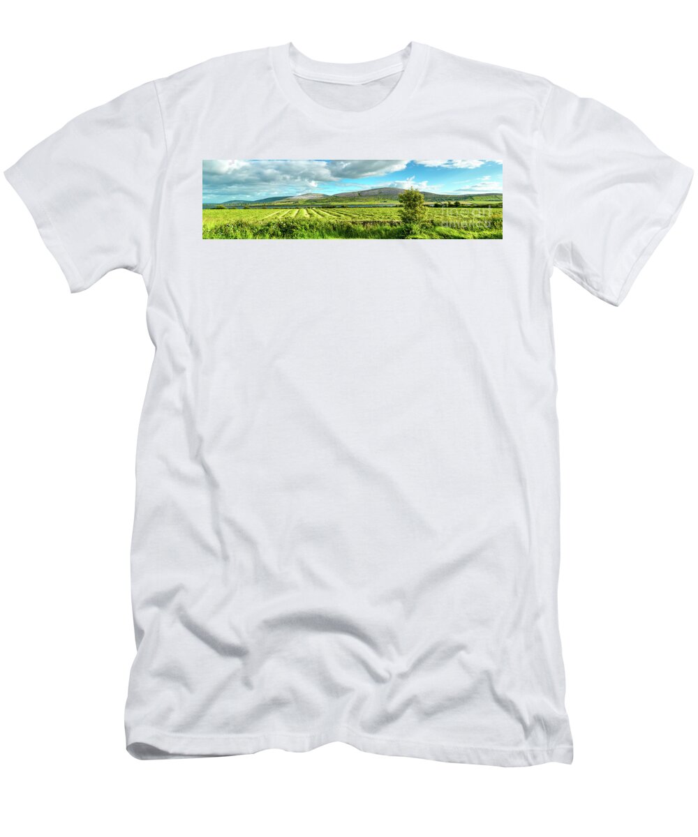 Ireland T-Shirt featuring the photograph Ireland - Burren Panorama by Juergen Klust