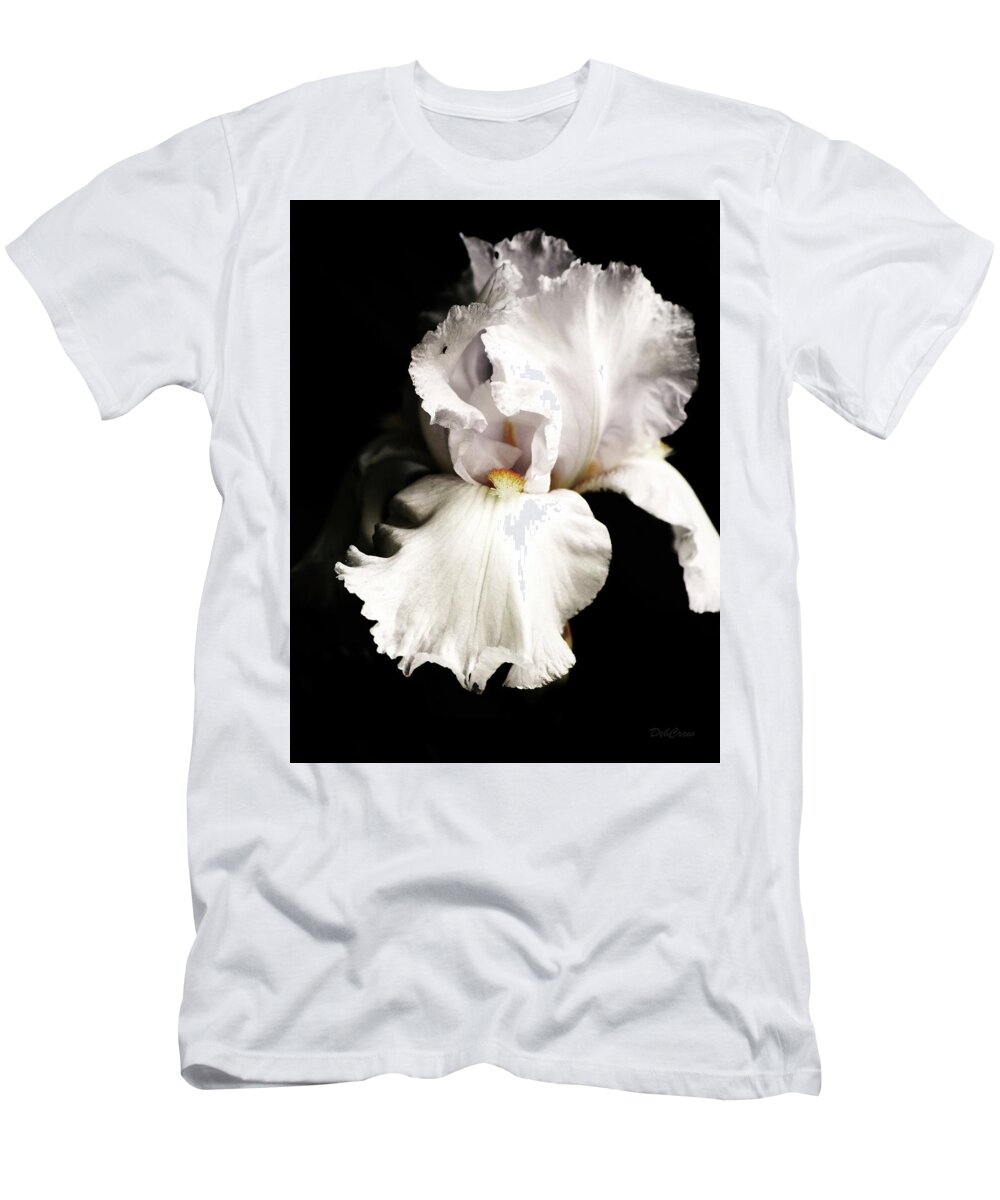 Cold T-Shirt featuring the photograph Iris In Pose by Deborah Crew-Johnson