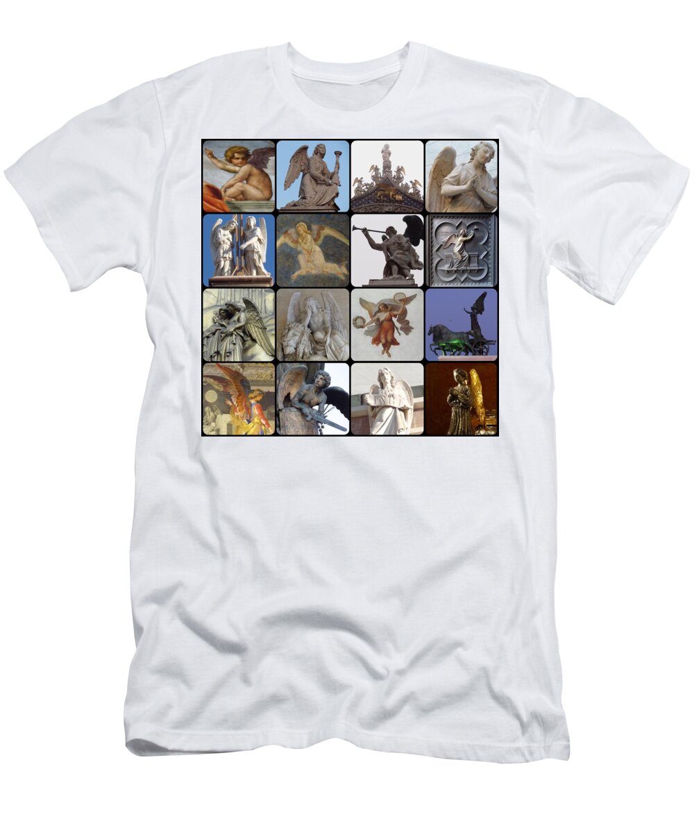 Italy Angels Wings Collage T-Shirt featuring the photograph Italian Angels by Tim Mattox