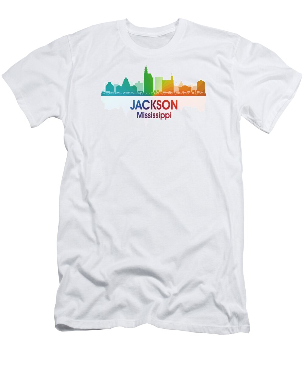 Jackson T-Shirt featuring the digital art Jackson MS by Angelina Tamez