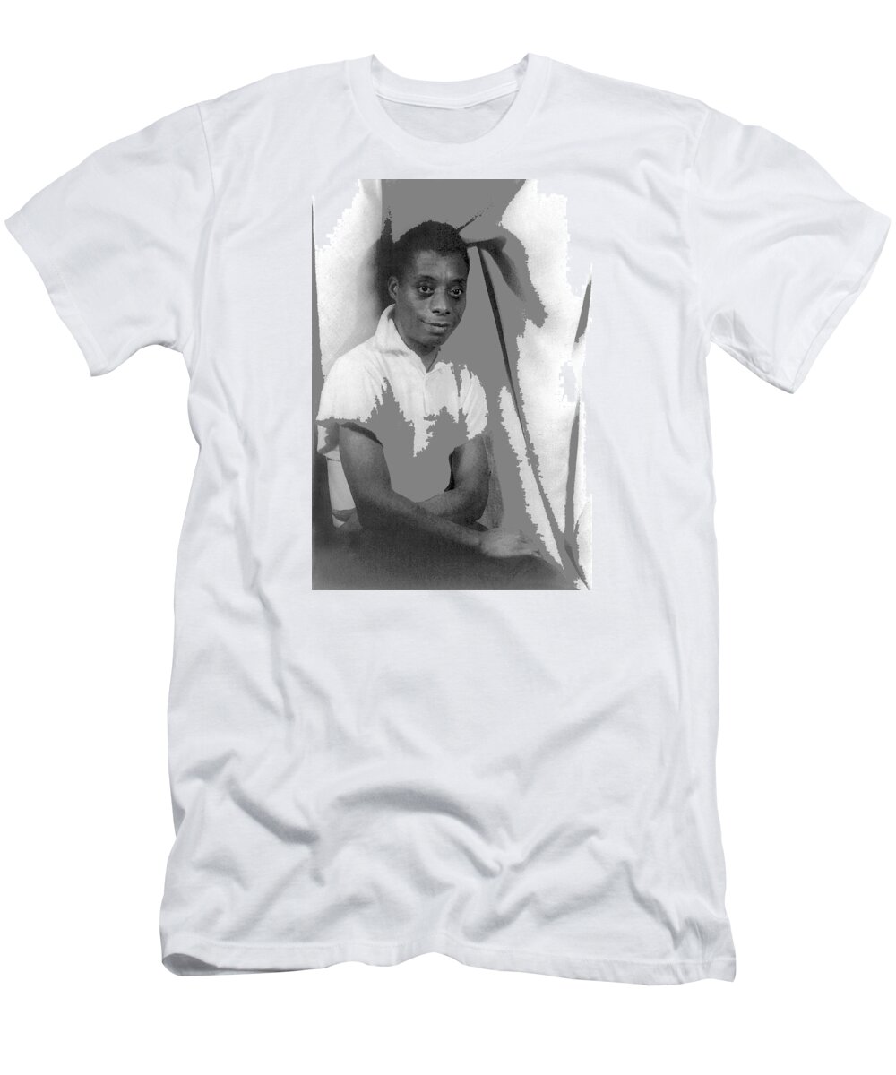 James Baldwin T-Shirt featuring the photograph James Baldwin, photographed by Carl Van Vechten, 1955-2015 by David Lee Guss