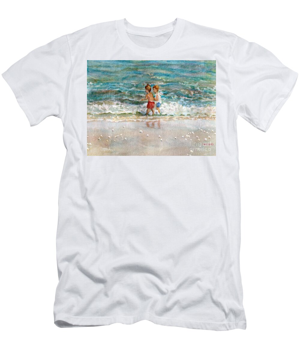Children T-Shirt featuring the painting Jump the Waves by Pamela Parsons