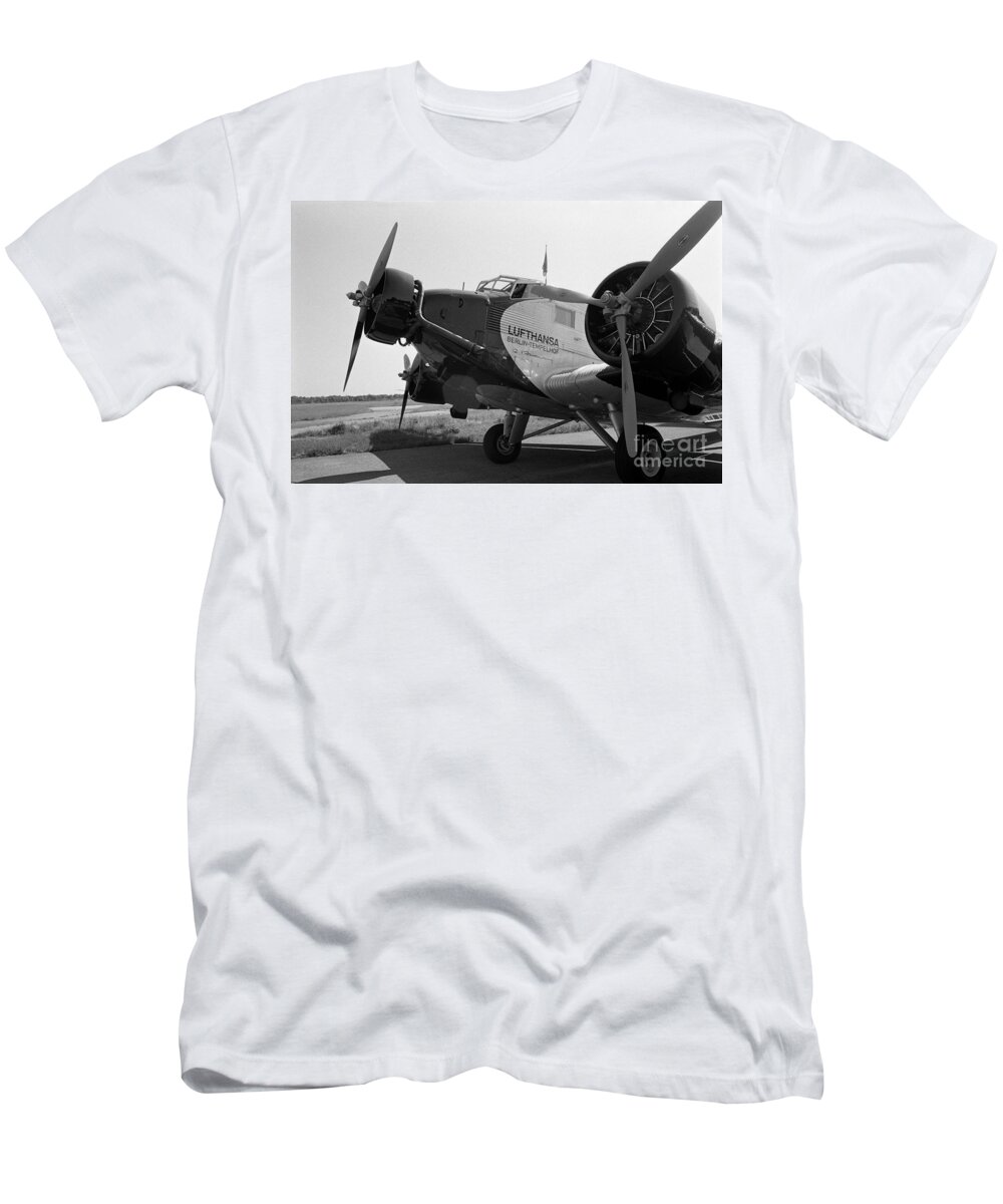 Junkers T-Shirt featuring the photograph Junkers Ju-52 by Riccardo Mottola