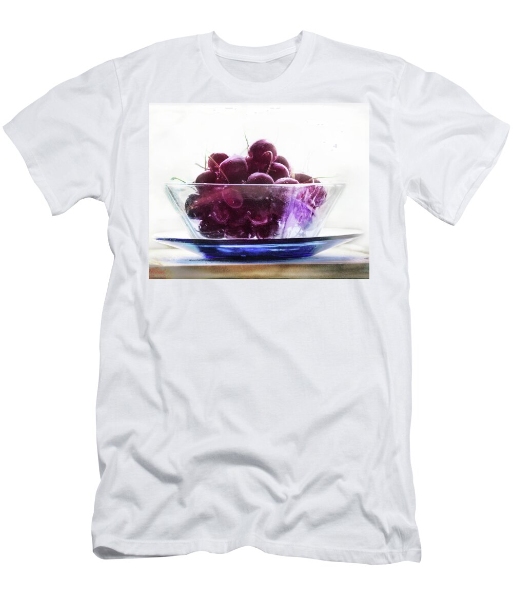 Cherries T-Shirt featuring the photograph Just A Bowl Of Cherries by Sue Capuano