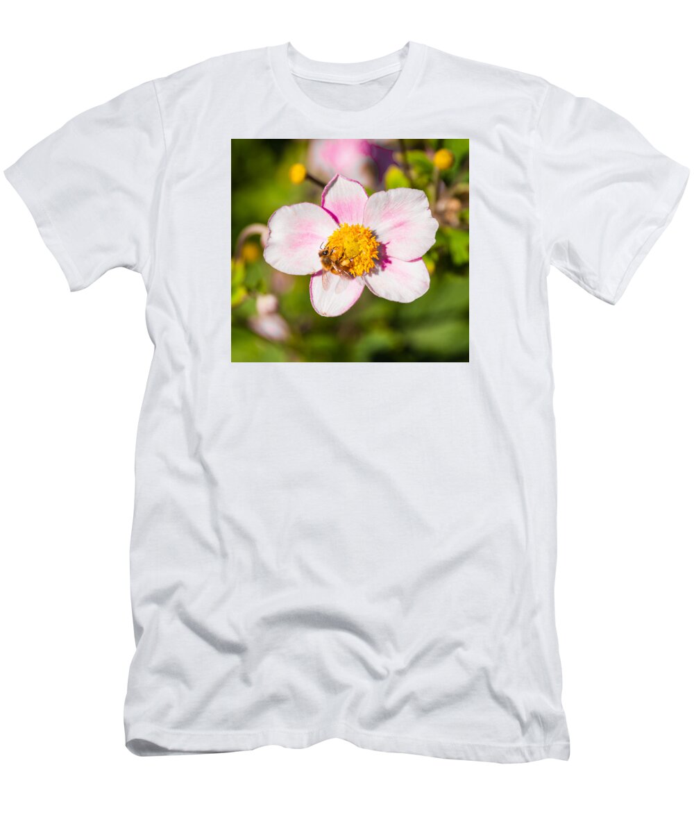 Flower T-Shirt featuring the photograph Just A Little Sip. by Charles McCleanon