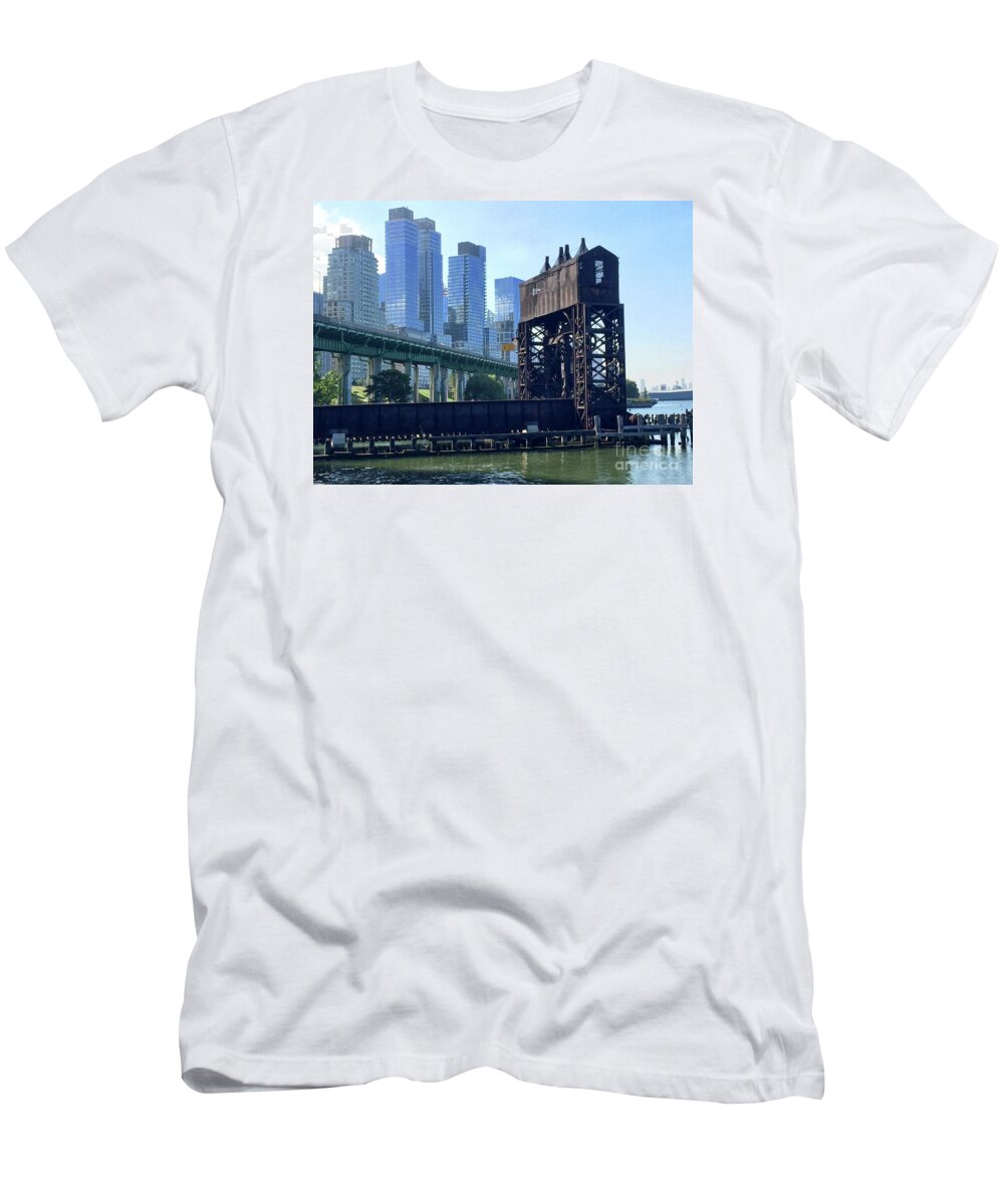 Buildings T-Shirt featuring the photograph Juxtaposition by Beth Saffer