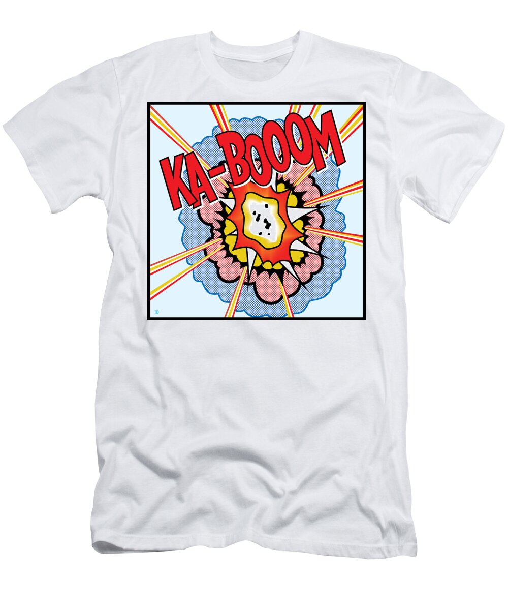 Pop Art T-Shirt featuring the painting Ka-Booom by Gary Grayson