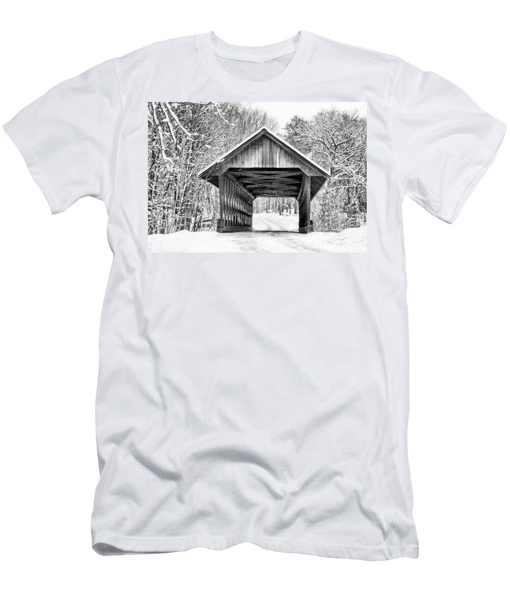 Nh T-Shirt featuring the photograph Keniston Covered Bridge by Betty Pauwels