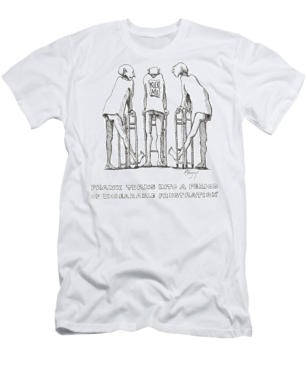 Kick T-Shirt featuring the drawing Kick Me by R Allen Swezey