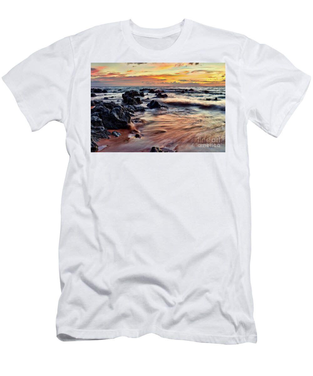 Kihei T-Shirt featuring the photograph Kihei Sunset by Eddie Yerkish