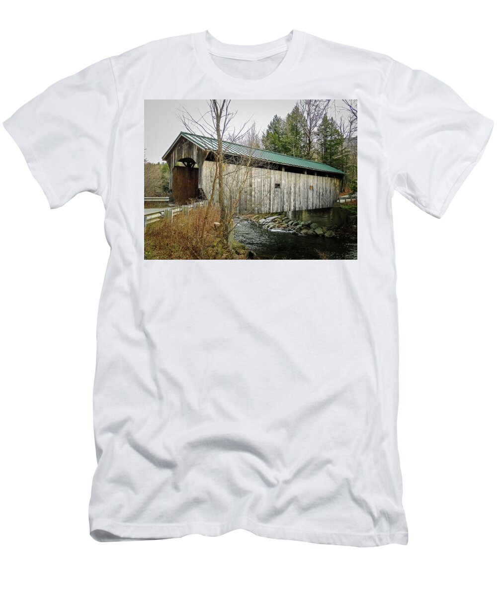 Kissing Bridge T-Shirt featuring the photograph Kissing Bridge by Robert Mitchell