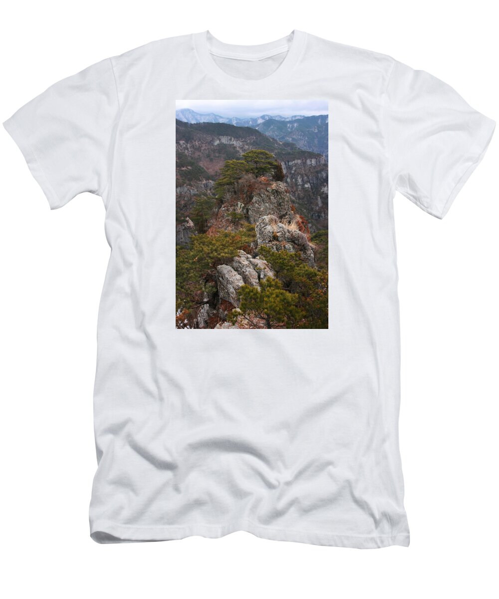 Korea T-Shirt featuring the photograph Korean Cliffs by Andrew Parker