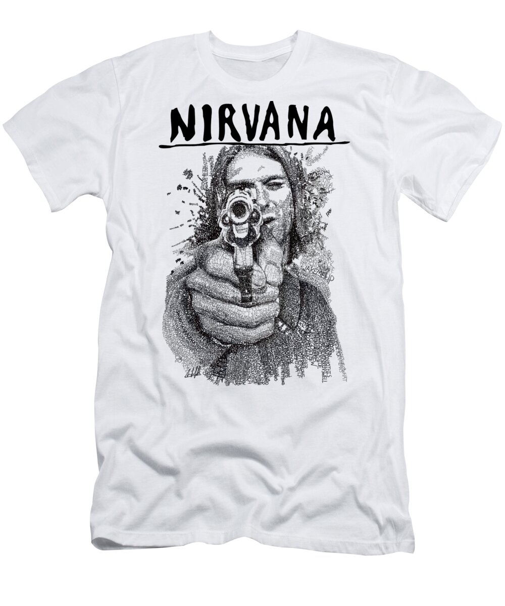 Delicious Laptop Dinkarville Kurt Cobain T-Shirt by Michael Volpicelli | Fine Art America