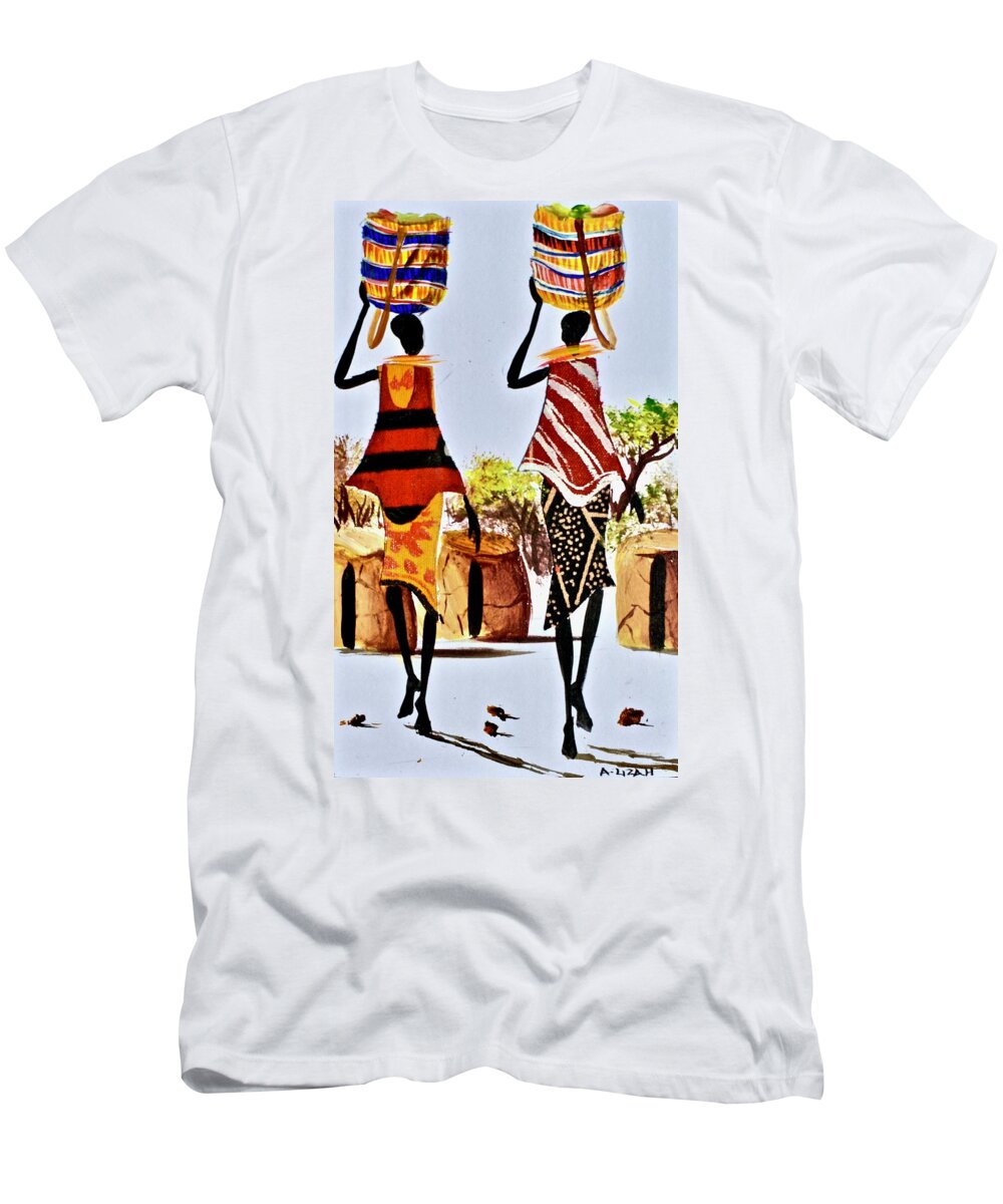 African Artists T-Shirt featuring the painting L-252 by Albert Lizah
