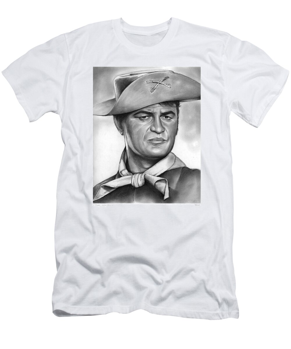 Larry Storch T-Shirt featuring the drawing Larry Storch by Greg Joens