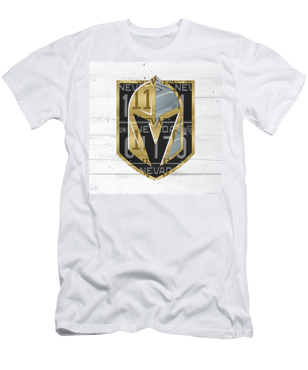 Las Vegas Golden Knights Hockey License Plate Art T-Shirt by