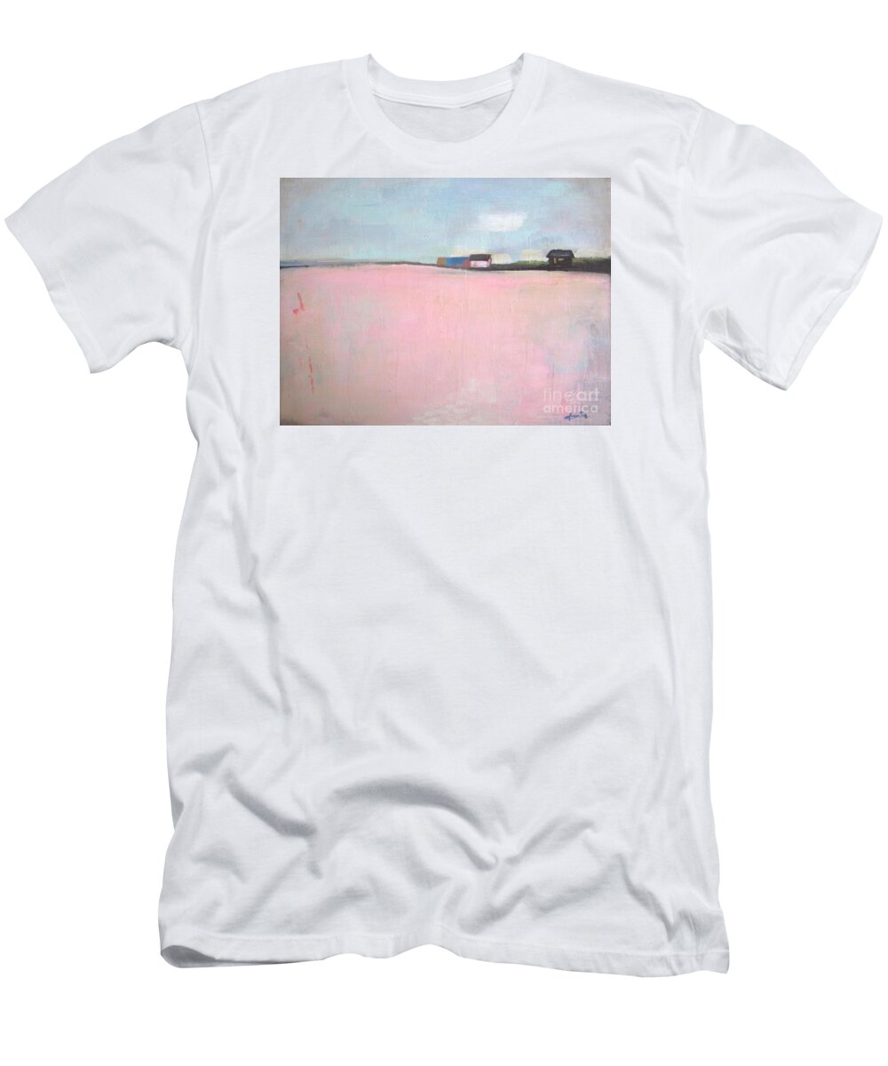 Abstract Landscape T-Shirt featuring the painting Lavender Valley by Vesna Antic
