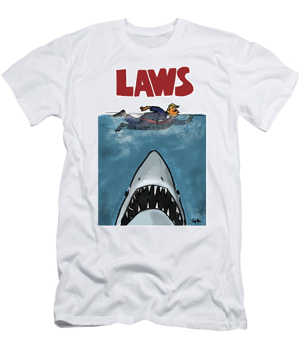 Laws T-Shirt featuring the drawing Laws by Sofia Warren