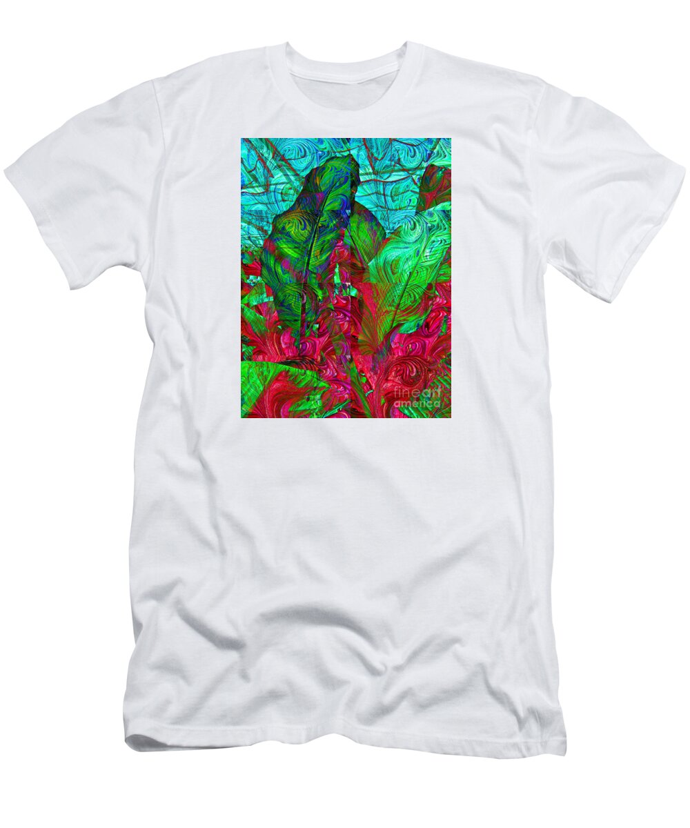 Hao Aiken T-Shirt featuring the photograph Leaves Abstract No.2 by Hao Aiken