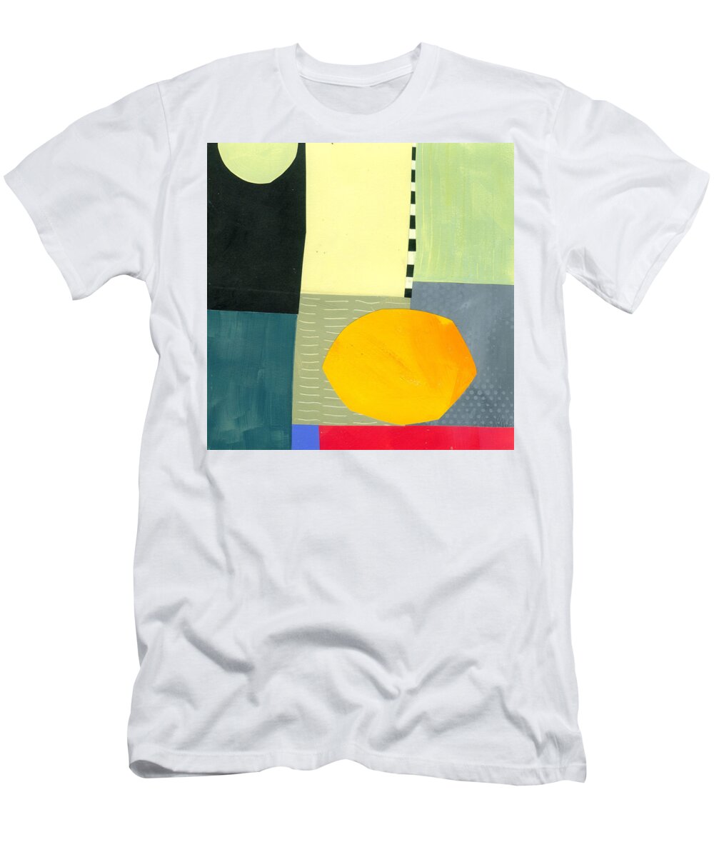 Abstract Art T-Shirt featuring the painting Lemon Love by Jane Davies