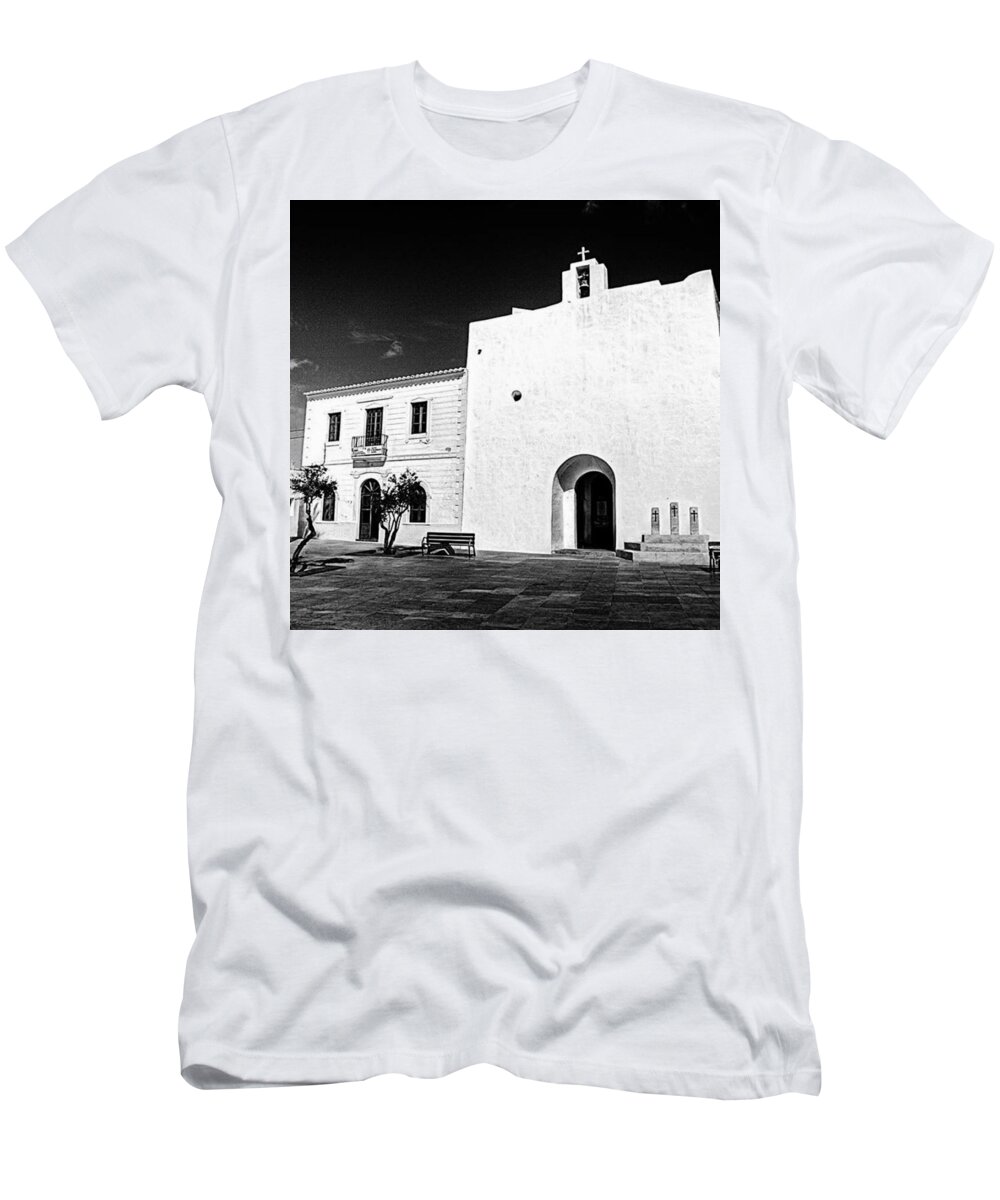 Balearics T-Shirt featuring the photograph Fortified Church, Formentera by John Edwards