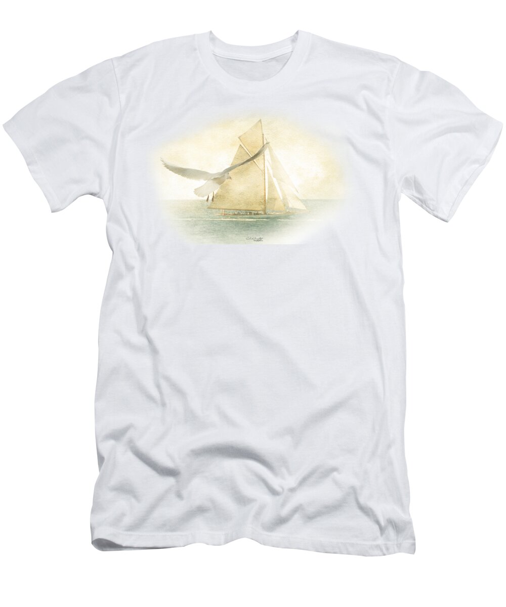 Landscape T-Shirt featuring the painting Let Your Spirit Soar by Chris Armytage