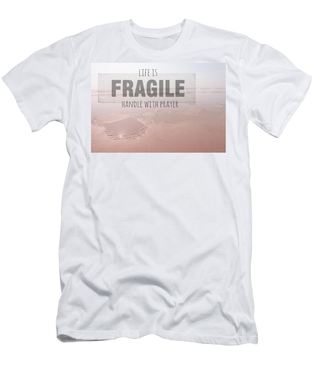Nature Print T-Shirt featuring the photograph Life is Fragile by Bonnie Bruno