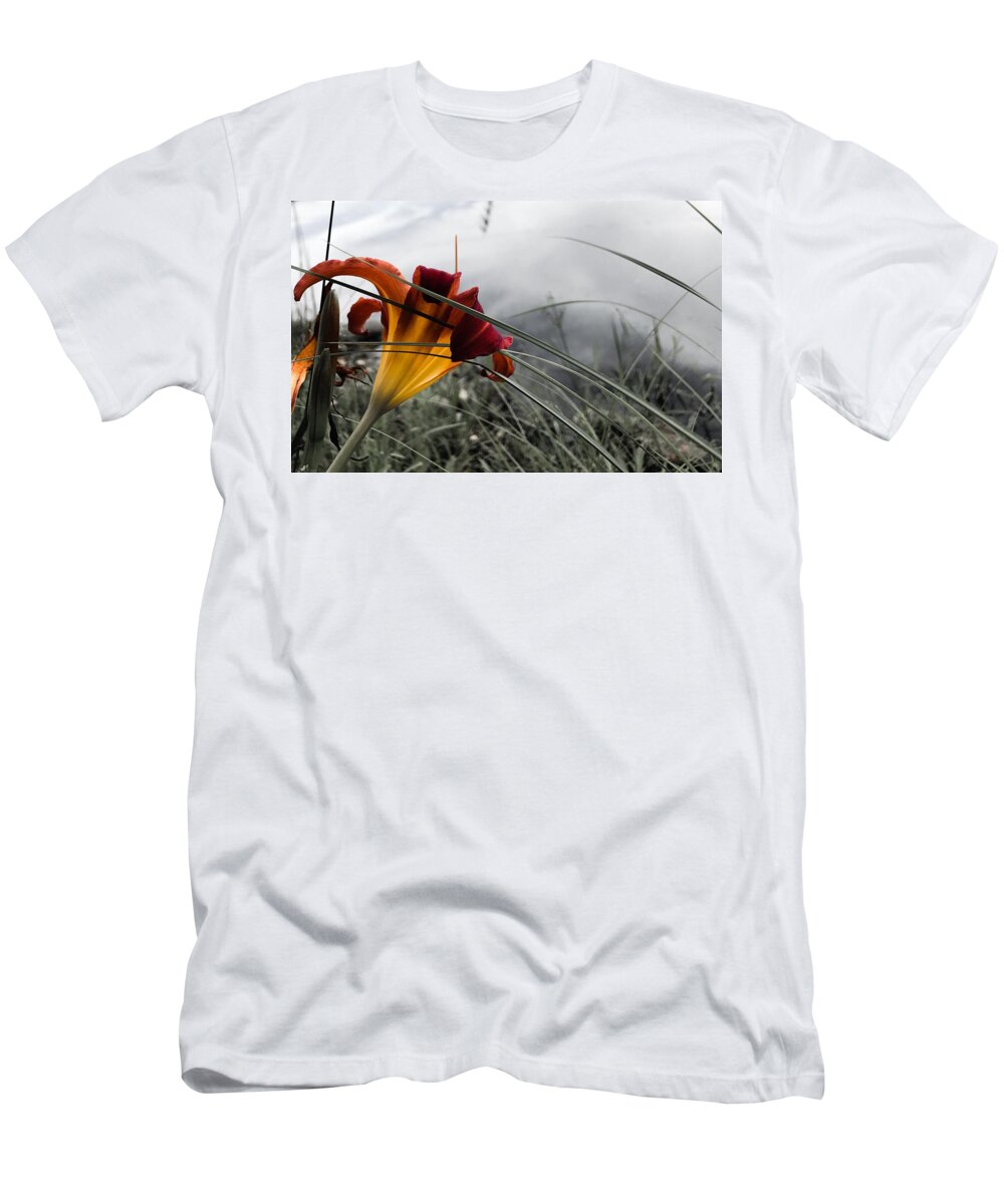 Lily T-Shirt featuring the photograph Lily at Dusk by Jason Nicholas