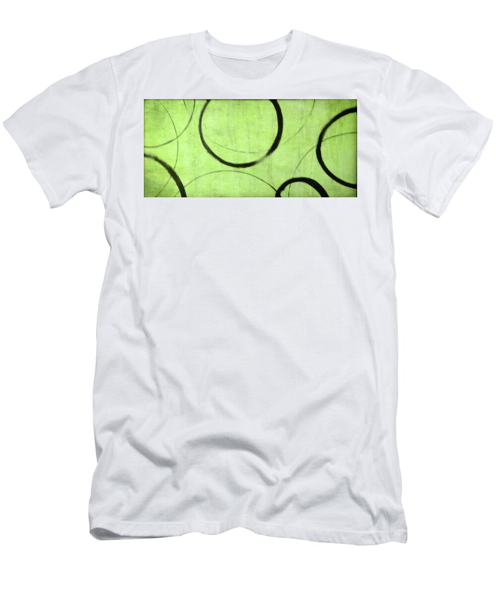 Lime T-Shirt featuring the painting Lime Ensos by Julie Niemela