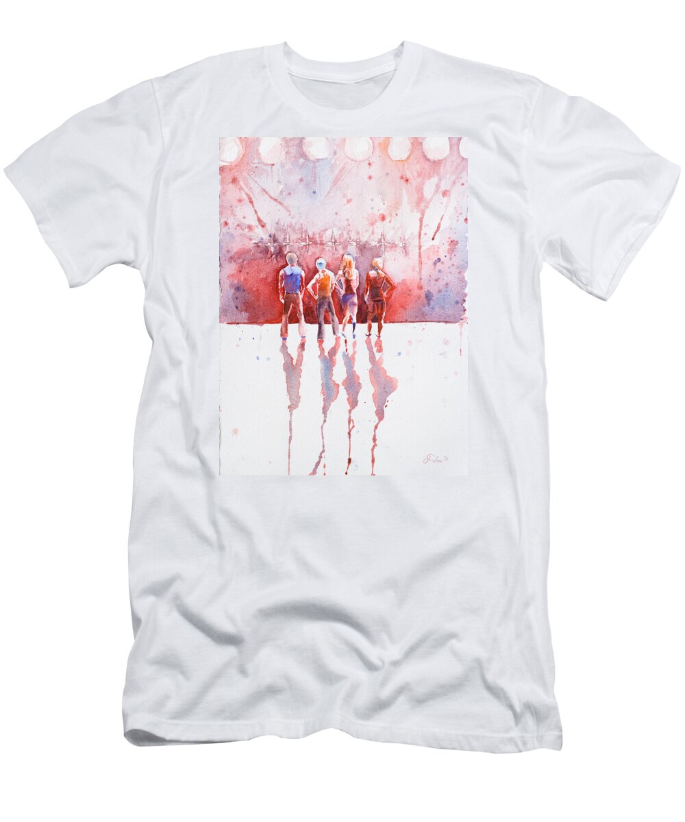 Broadway T-Shirt featuring the painting Limelight by Carlos Flores