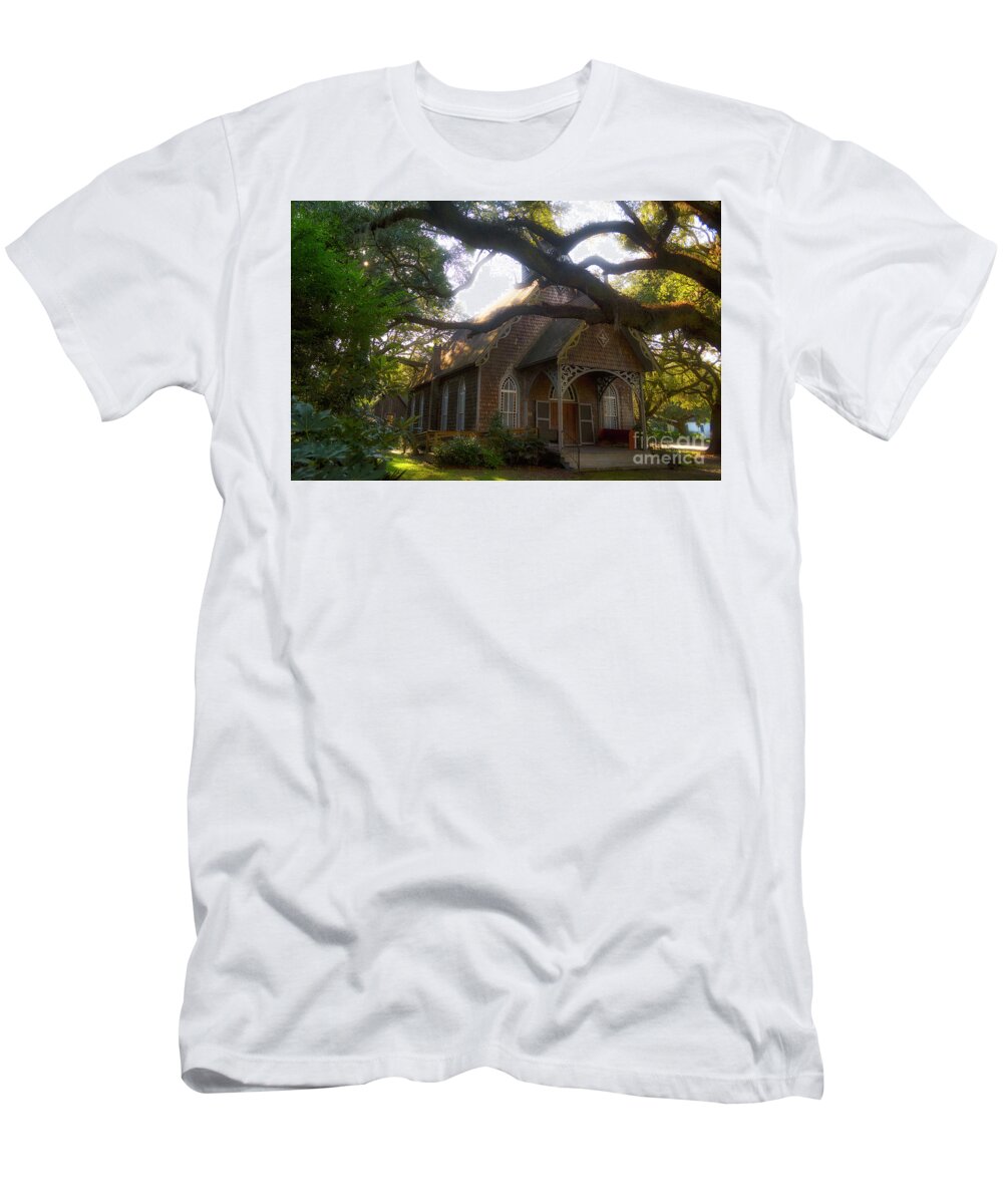 Church T-Shirt featuring the photograph Little Southern Chapel by Kathy Baccari