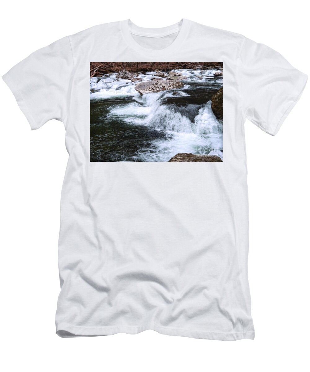 Winter T-Shirt featuring the photograph Little Tennessee River by Phil Perkins