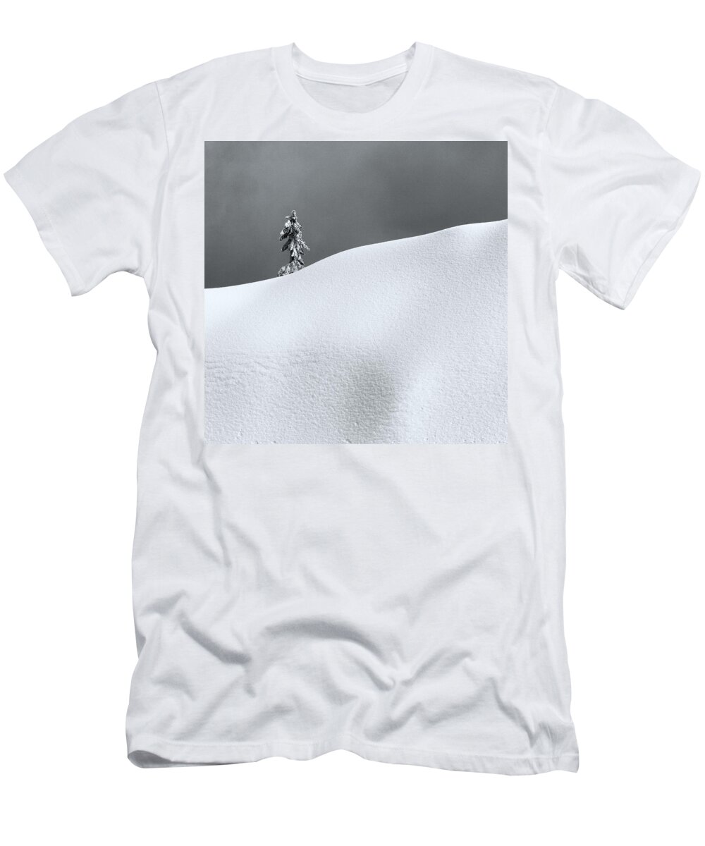 Lonely T-Shirt featuring the photograph Lonely Winter Tree by Alexander Fedin