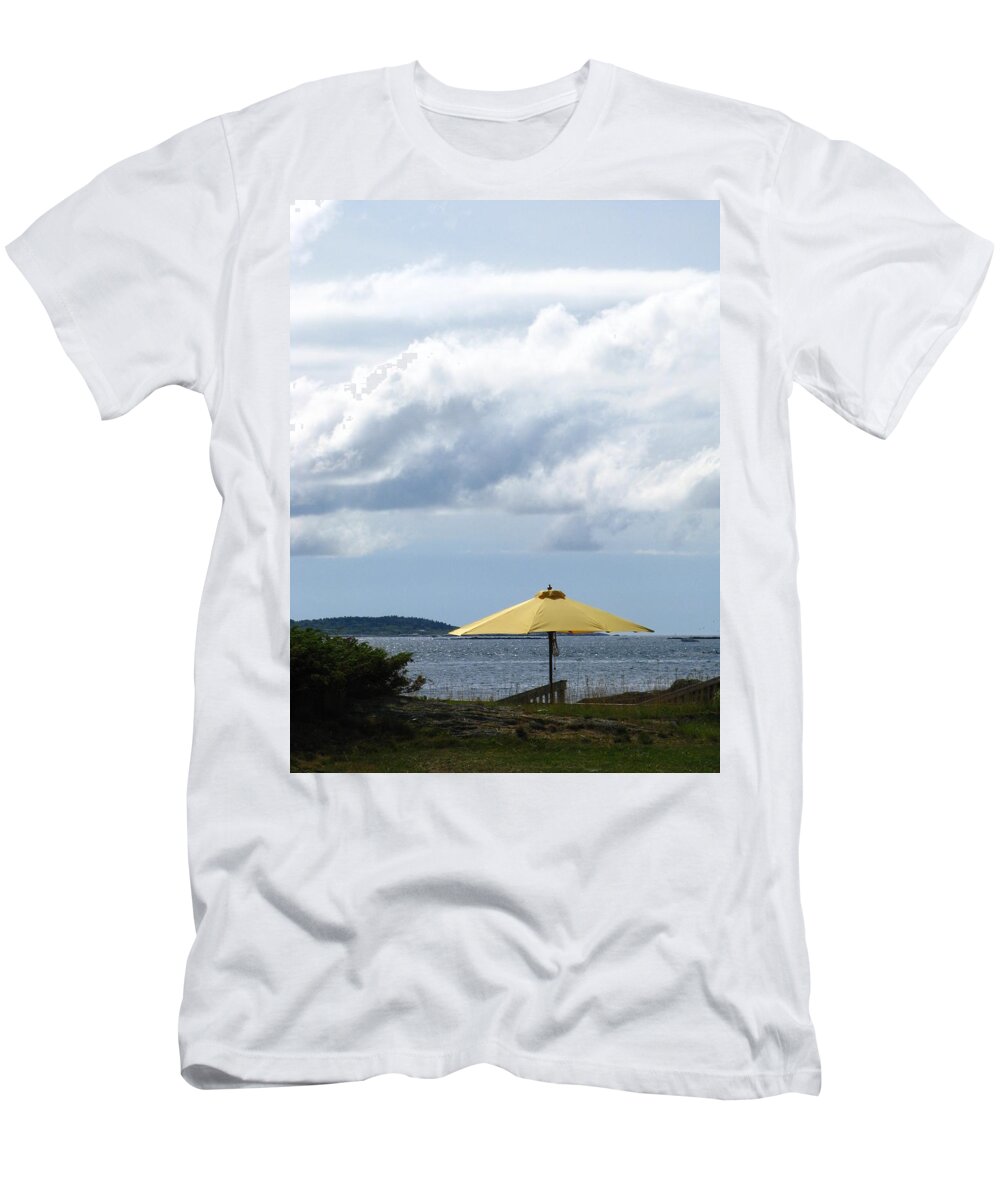 Seascape T-Shirt featuring the photograph Looking Out to Sea by Bill Tomsa