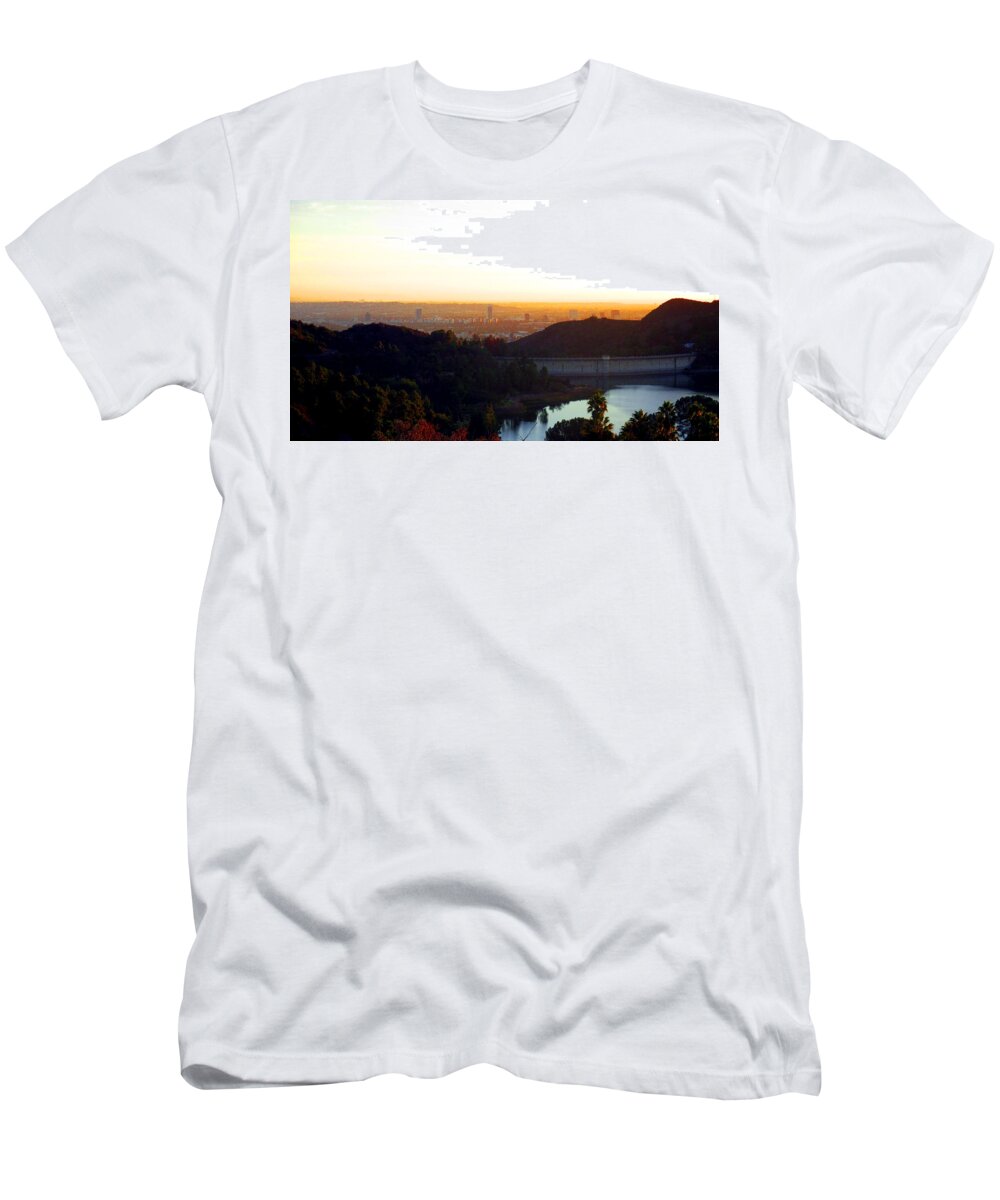Los Angeles Sunset T-Shirt featuring the photograph Los Angeles 2 by Jera Sky