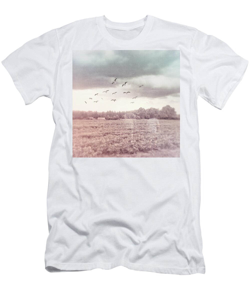 Digital Art T-Shirt featuring the digital art Lost In The Fields Of Time by Melissa D Johnston