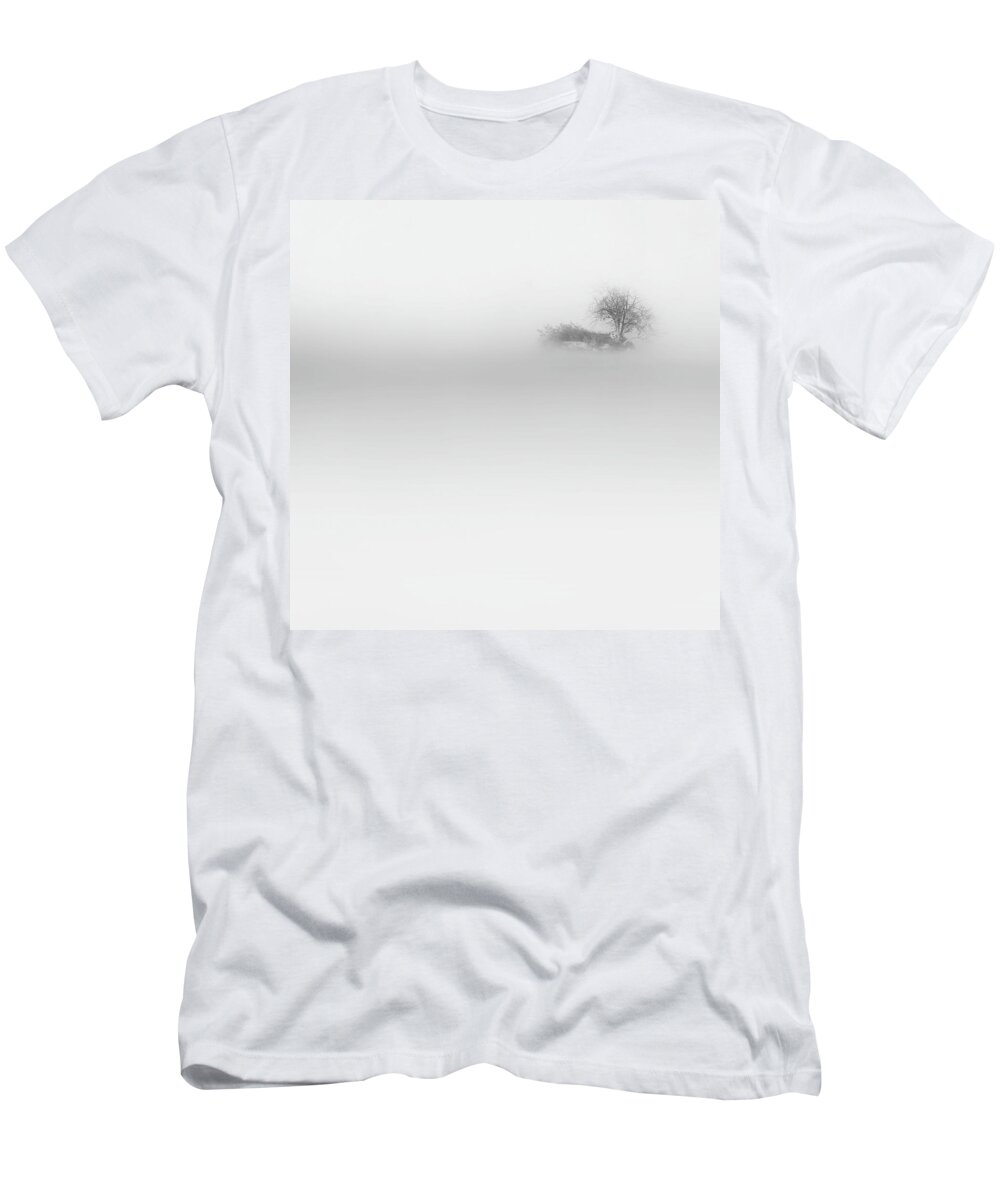 Minimalism T-Shirt featuring the photograph Lost Island Square by Bill Wakeley