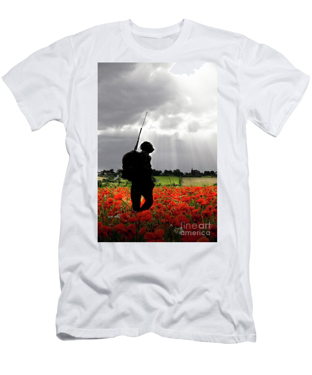 Soldier T-Shirt featuring the digital art Lost Soldier by Airpower Art