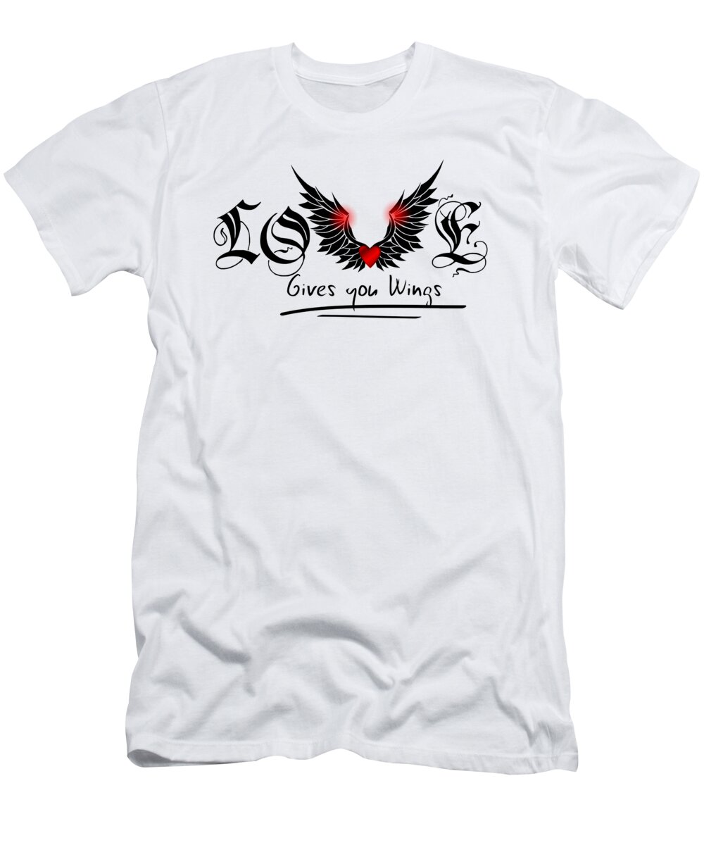 Trickle Miner bus Love Gives You Wings T-Shirt by VRL Arts | Pixels