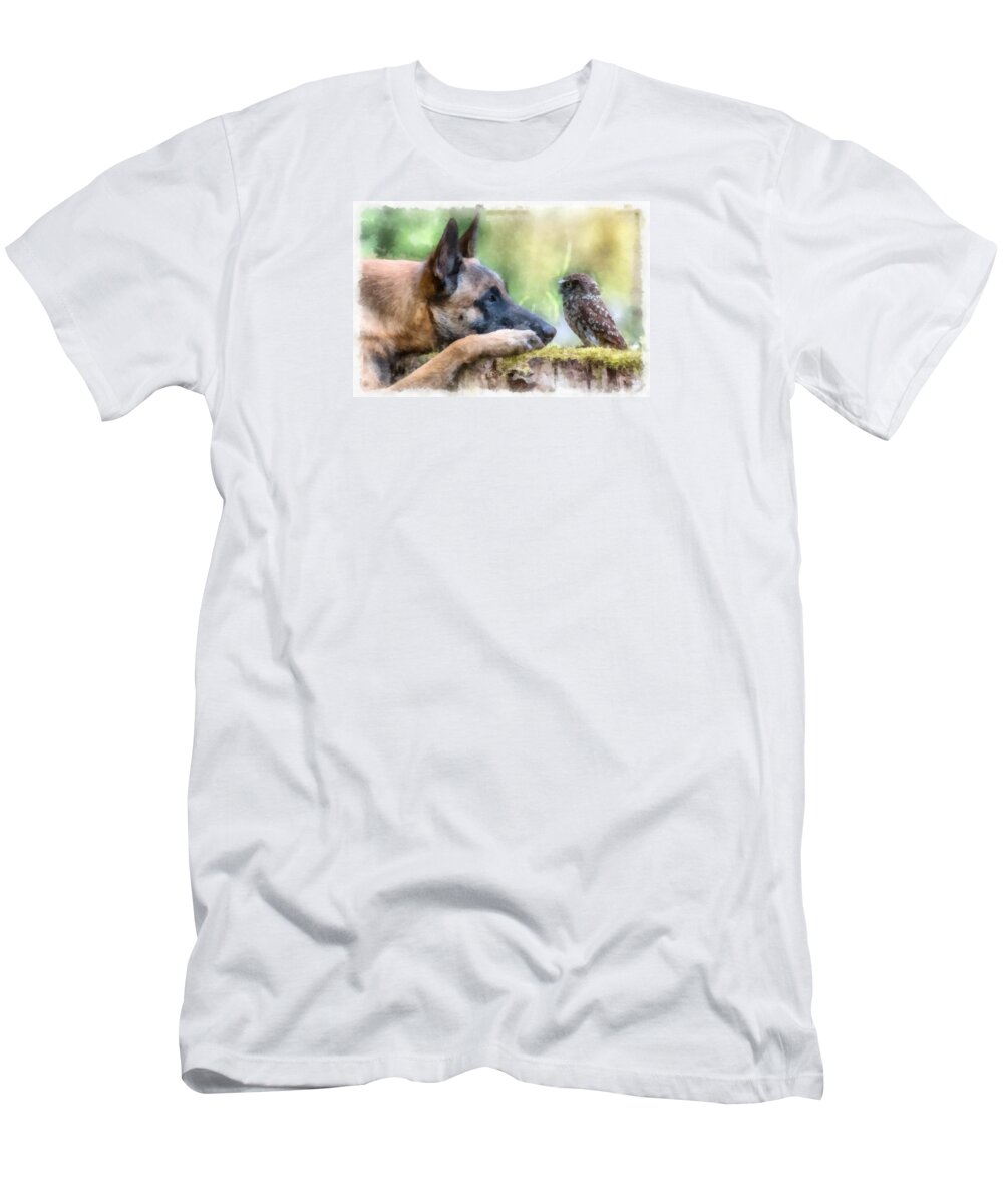 Love Is In The Air T-Shirt featuring the painting Love Is In The Air by Maciek Froncisz