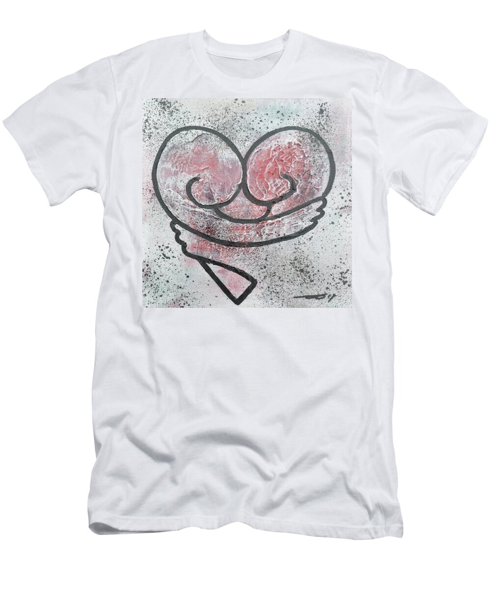 Neo Pop T-Shirt featuring the painting Love Love Love 3 by Eduard Meinema