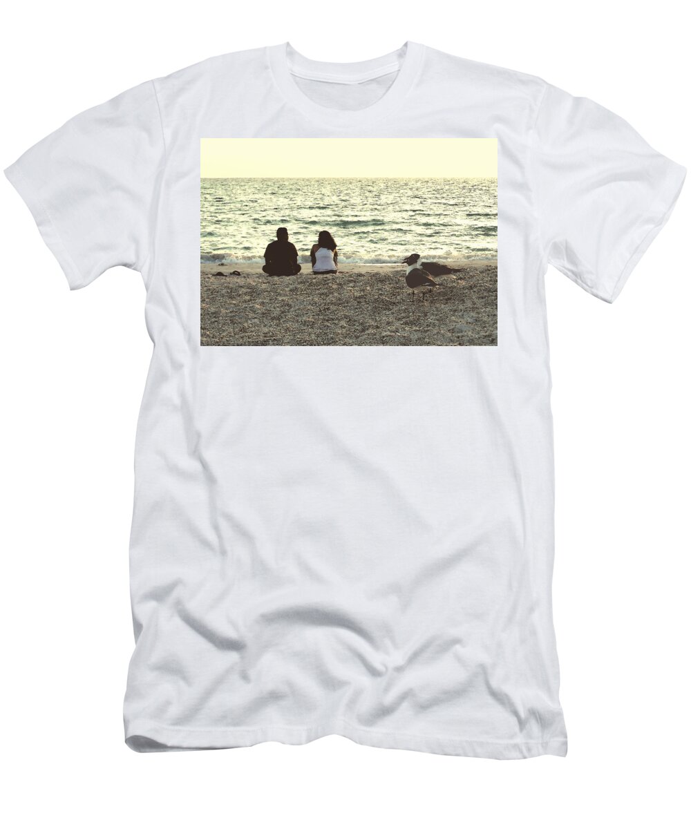  T-Shirt featuring the photograph Lovebirds by Peggy Urban