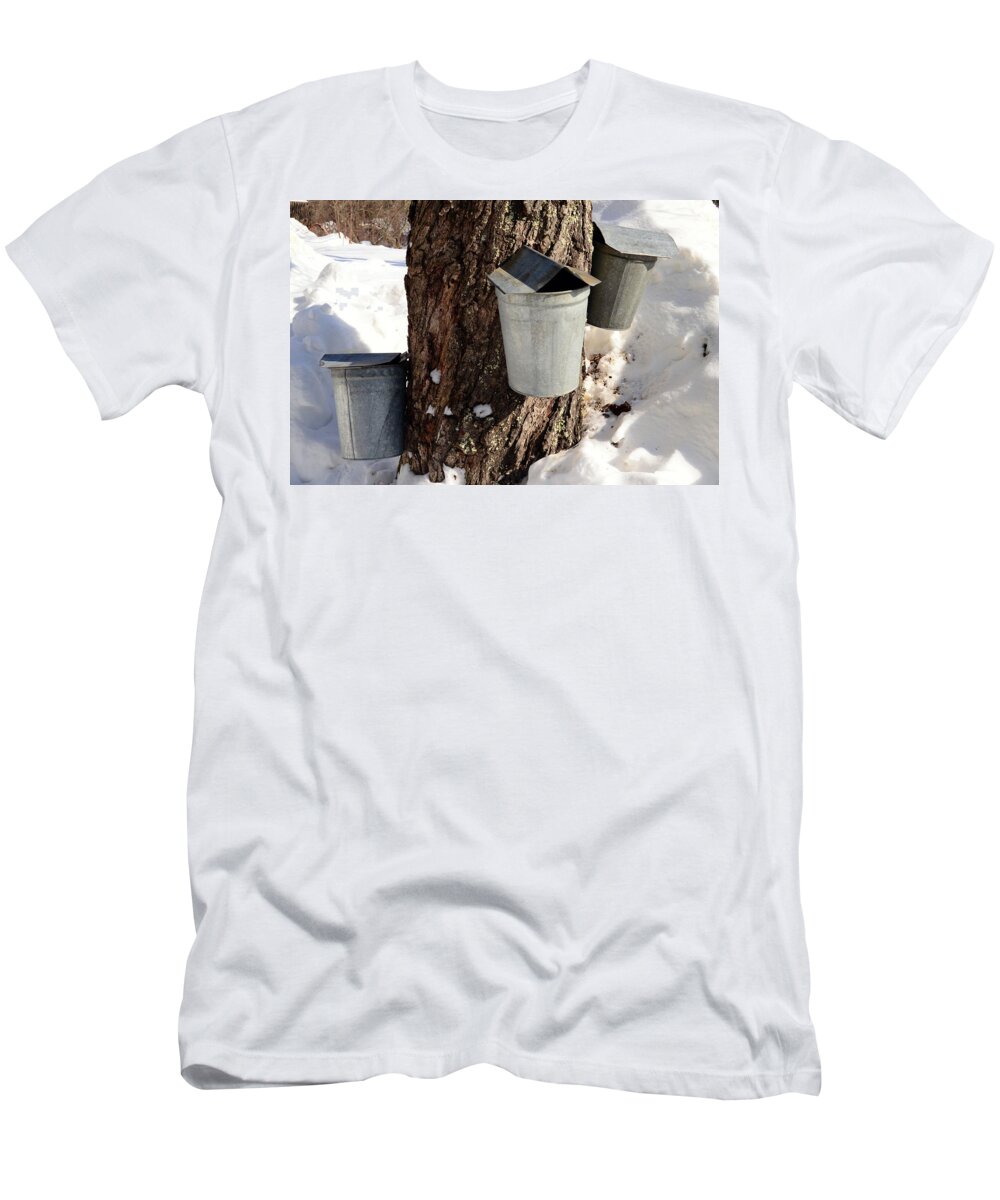 Mason T-Shirt featuring the photograph Loving some Maple Syrup by James Kirkikis