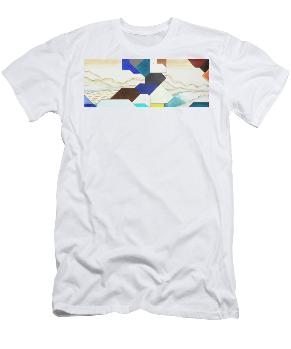 Abstract T-Shirt featuring the painting Lugano See - Part II by Willy Wiedmann