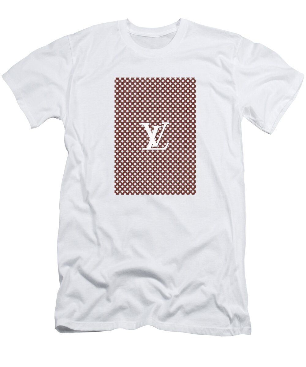 brown t shirt with lv on it